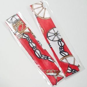 ⤵️⤵️2pc Red Royal Design Satin Scarves